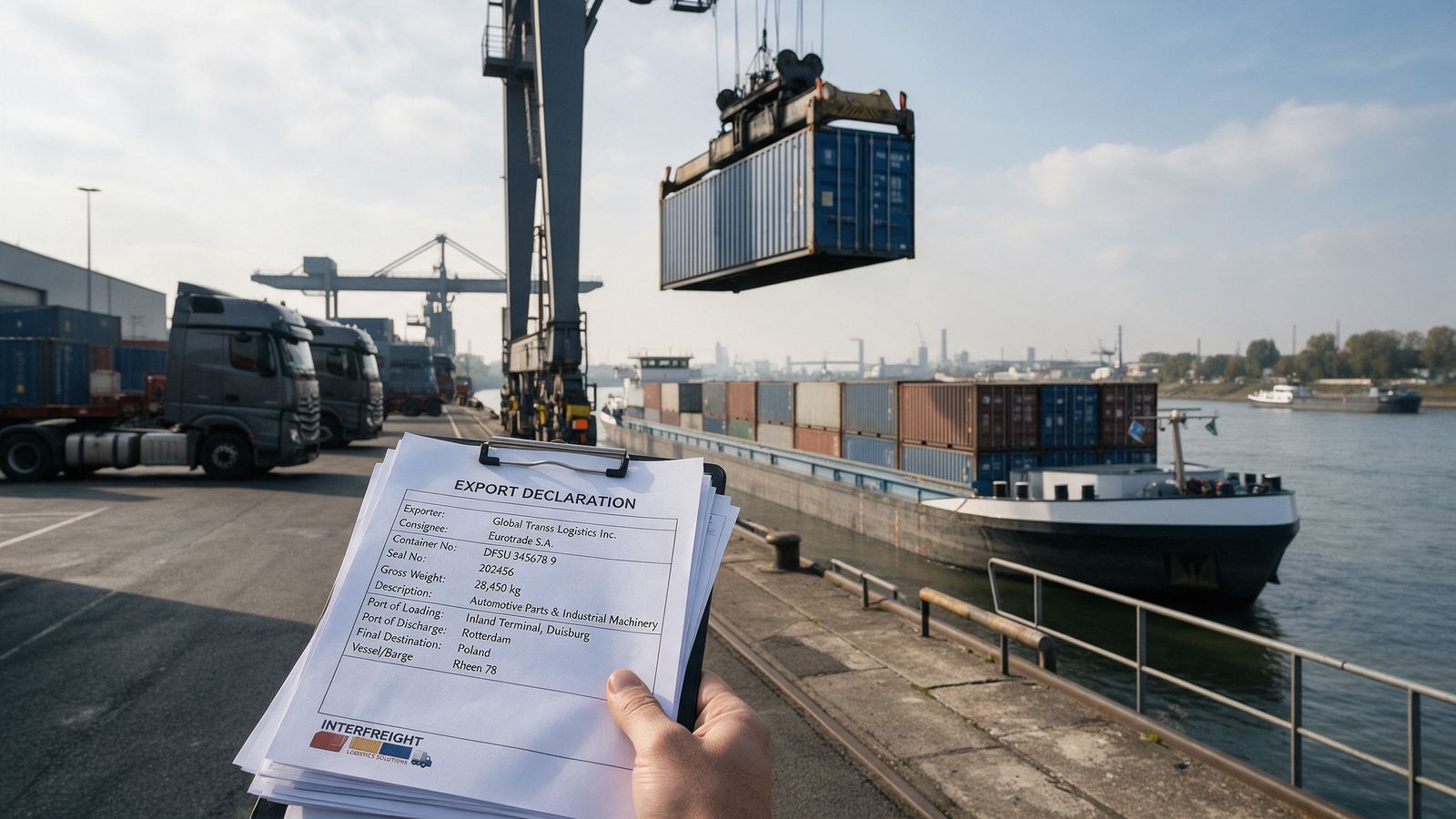 Cẩu container và danh mục kiểm tra (ảnh minh họa)