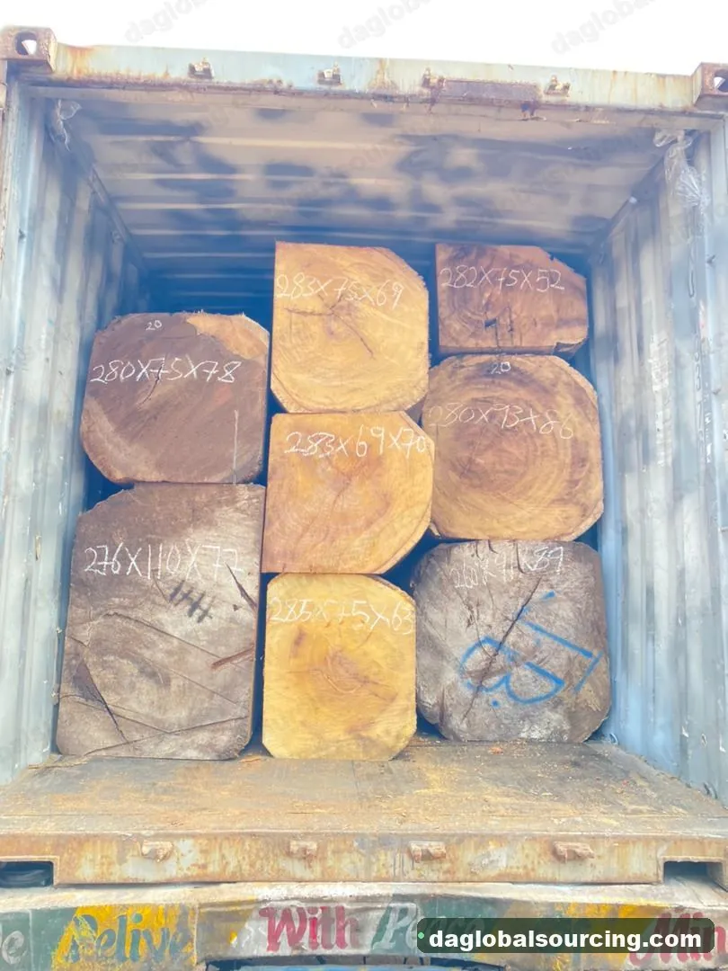 Iroko squared from Cameroon — goods a Vietnam buyer wants