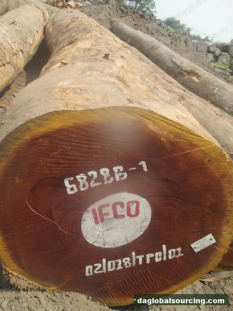 Doussie (Afzelia) logs from Cameroon — goods a Vietnam buyer wants