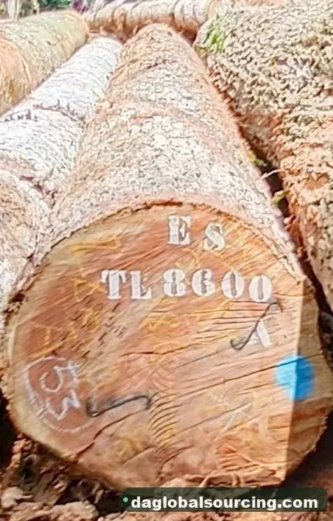 Essia logs from Congo — goods a Vietnam buyer wants