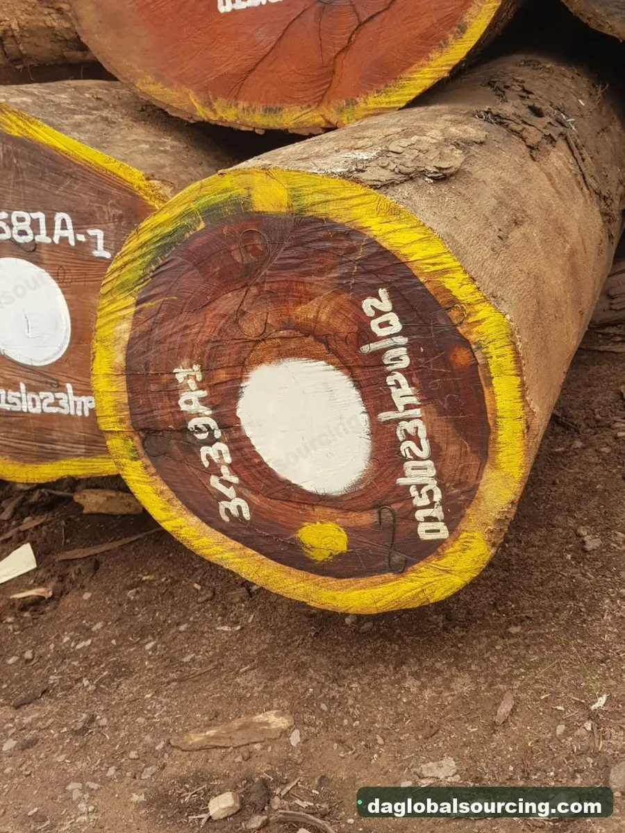 Padouk squared from Cameroon — goods a Vietnam buyer wants