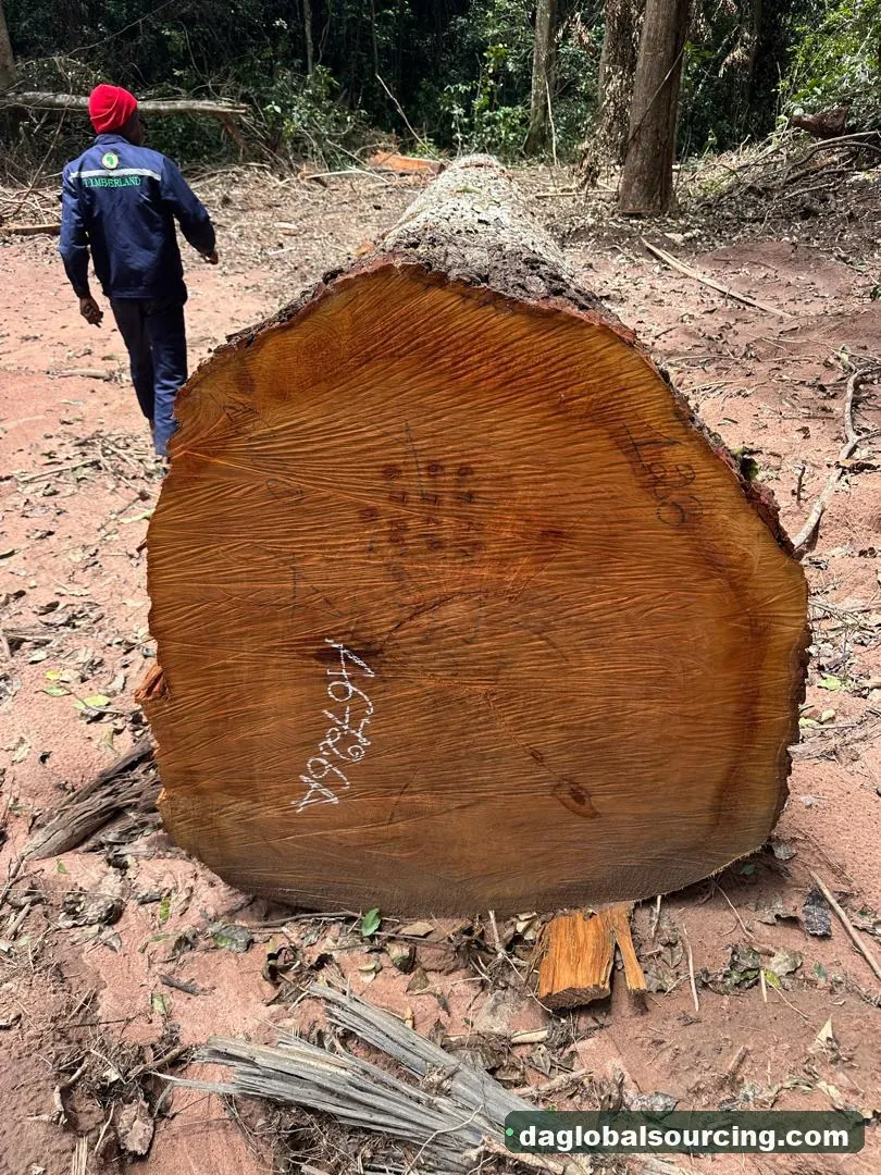 Mukulungu logs from Cameroon — goods a Vietnam buyer wants