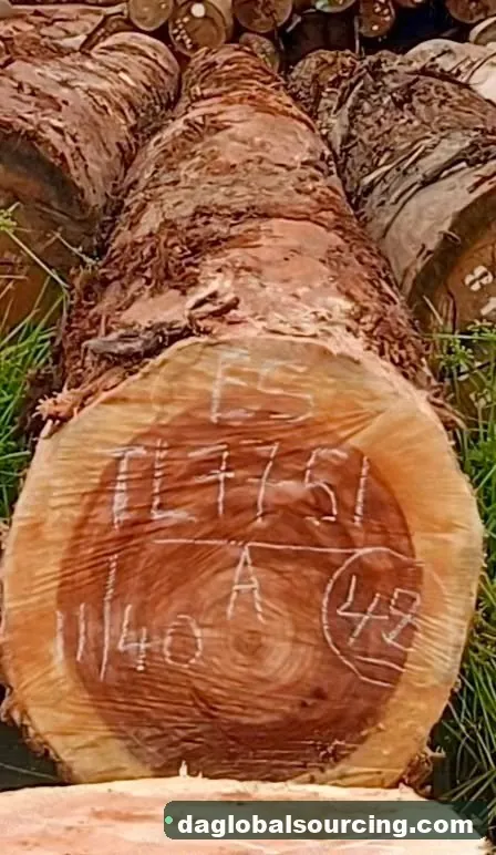 Essia logs from Cameroon — goods a Vietnam buyer wants