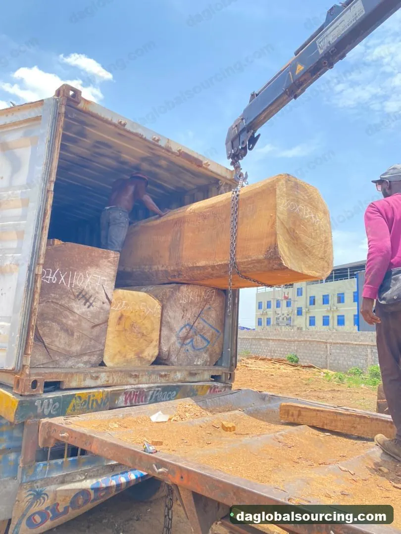 Iroko logs from Nigeria — goods a Vietnam buyer wants