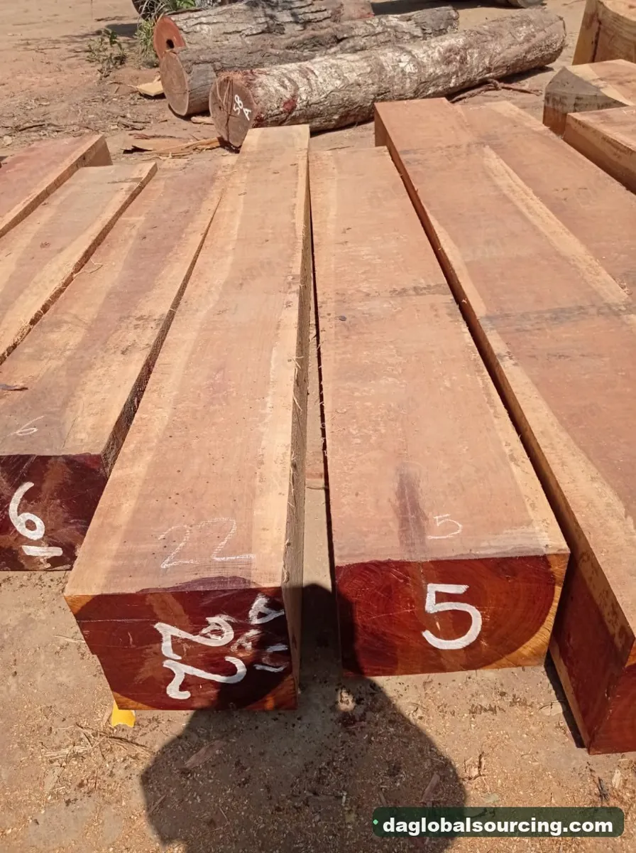 Jatoba squared from Peru — goods a Vietnam buyer wants