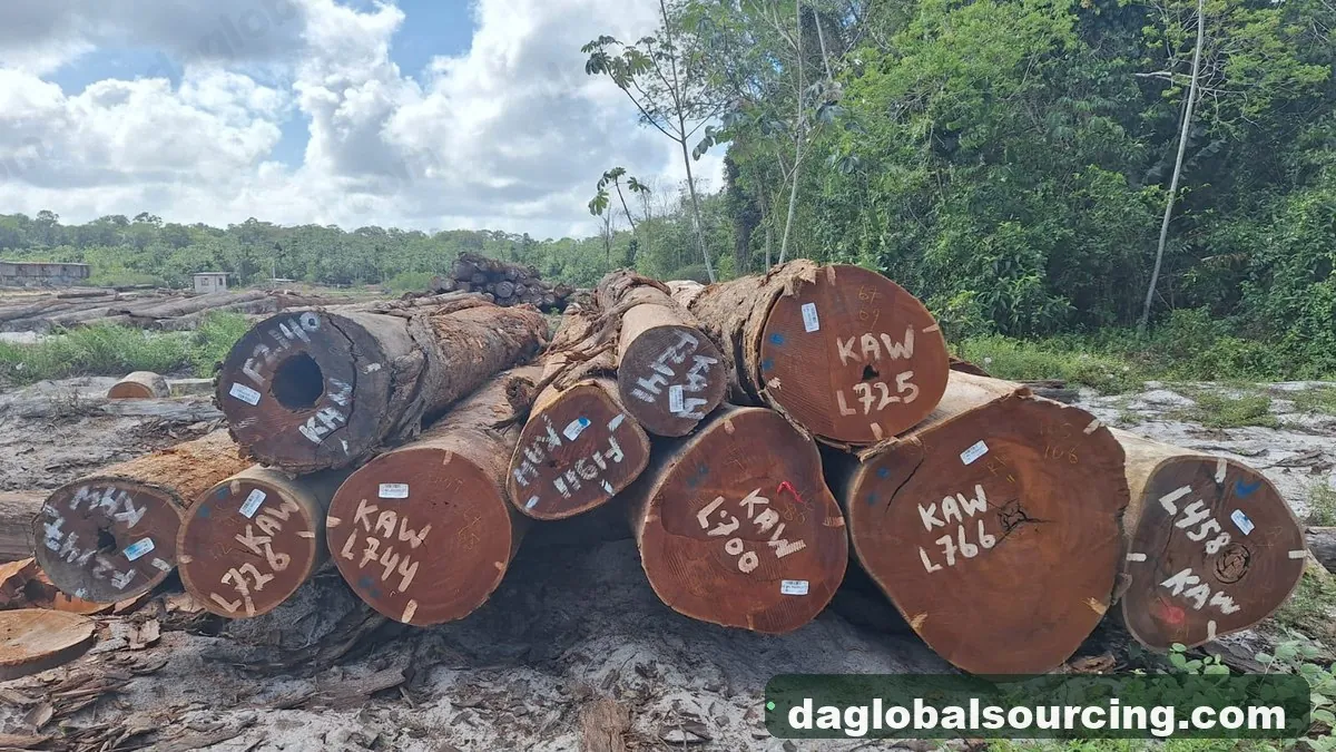 Cow logs from Guyana — goods a Vietnam buyer wants