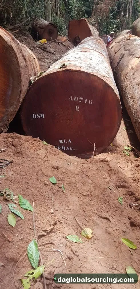 Sapelli (Sapele) logs from Central African Republic — goods a Vietnam buyer wants