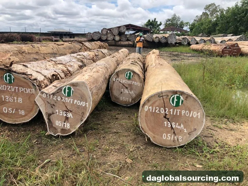 Bosse logs from Cameroon — goods a Vietnam buyer wants