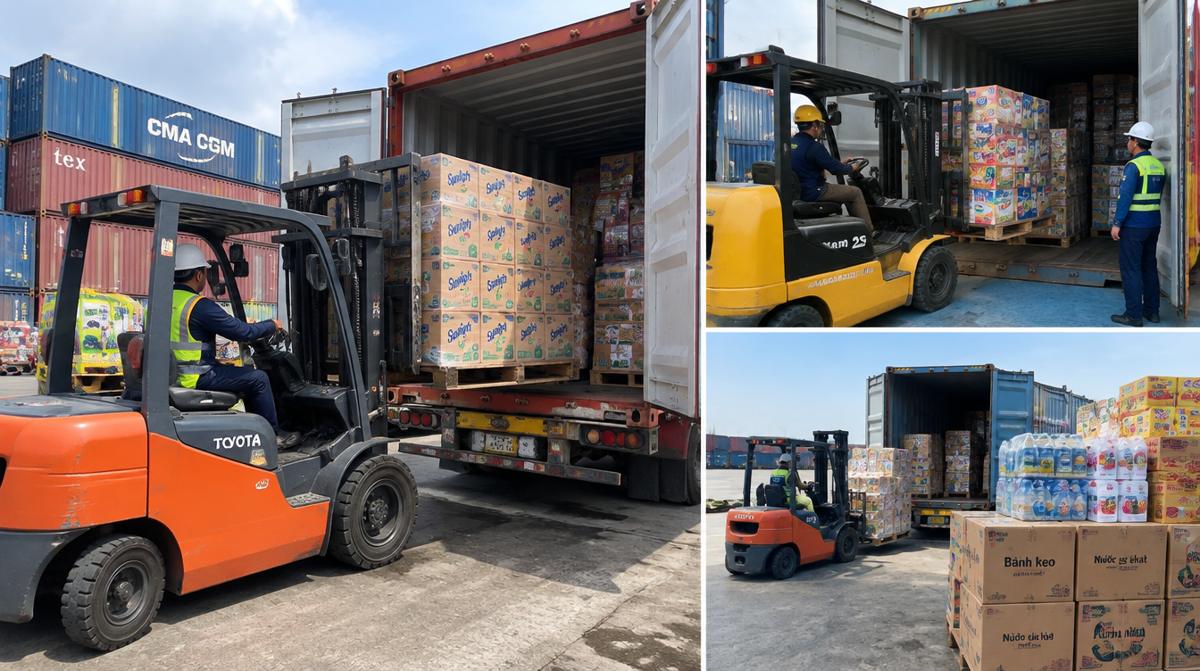 Khu xếp dỡ container tại cảng (ảnh minh họa)
